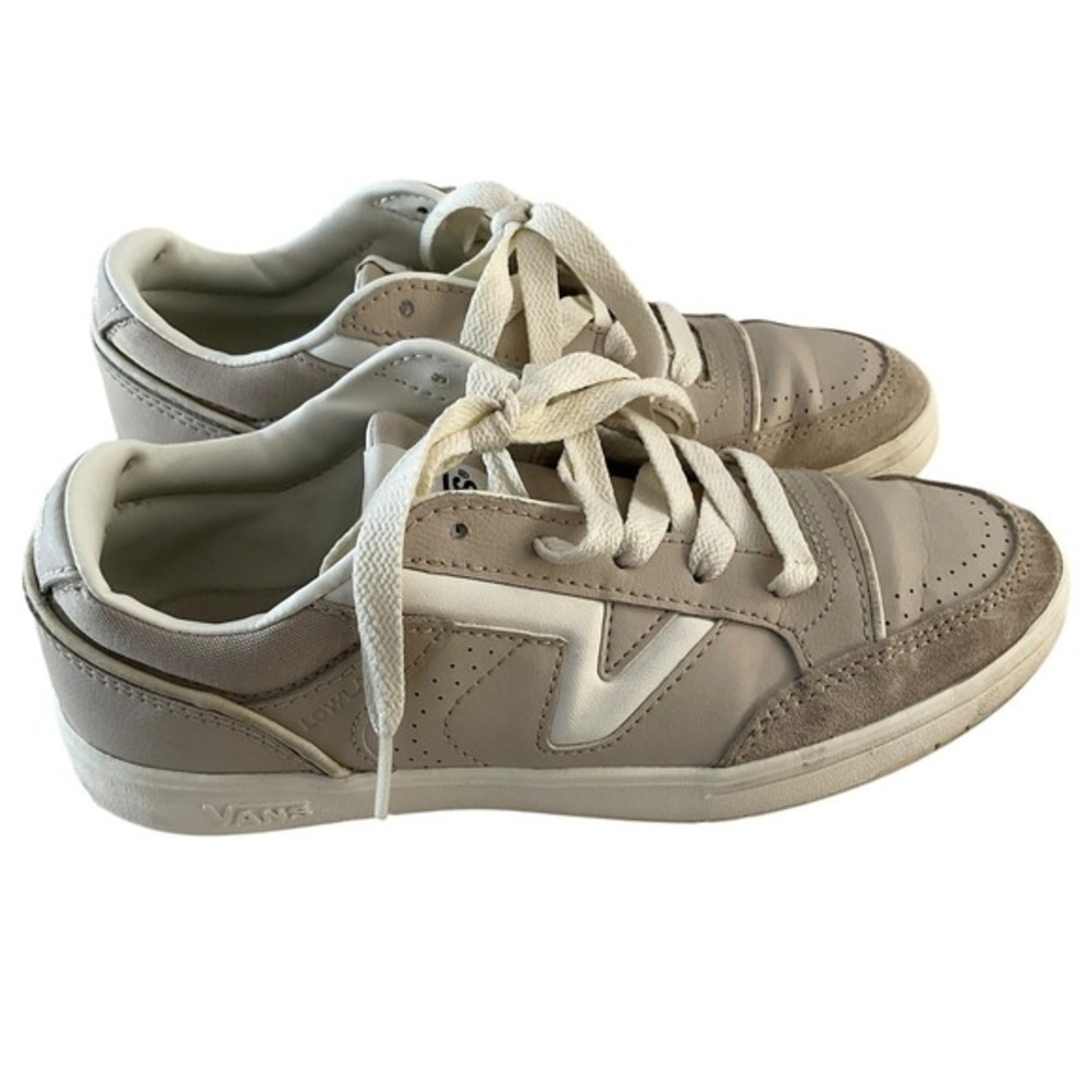 Vans Lowland‎ CC Serio Sand White Womens 7 Leather Suede ComfyCush Sneakers